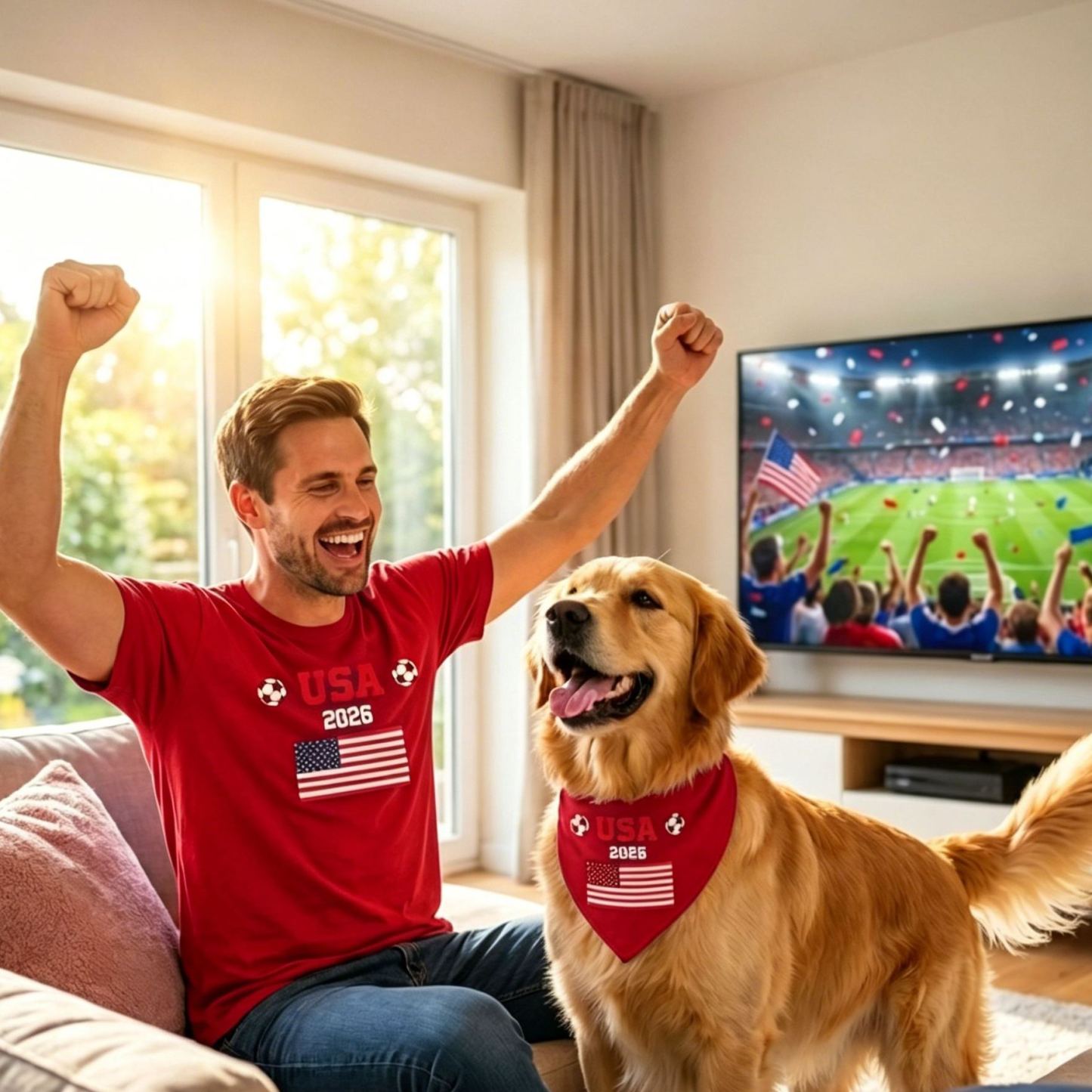 Conjunto de trajes de bandera de país para perro y dueño a juego, pañuelo y camiseta con bandera nacional personalizada, regalo de fiesta para fanáticos de los deportes para mascota y dueño - mymoonlampes