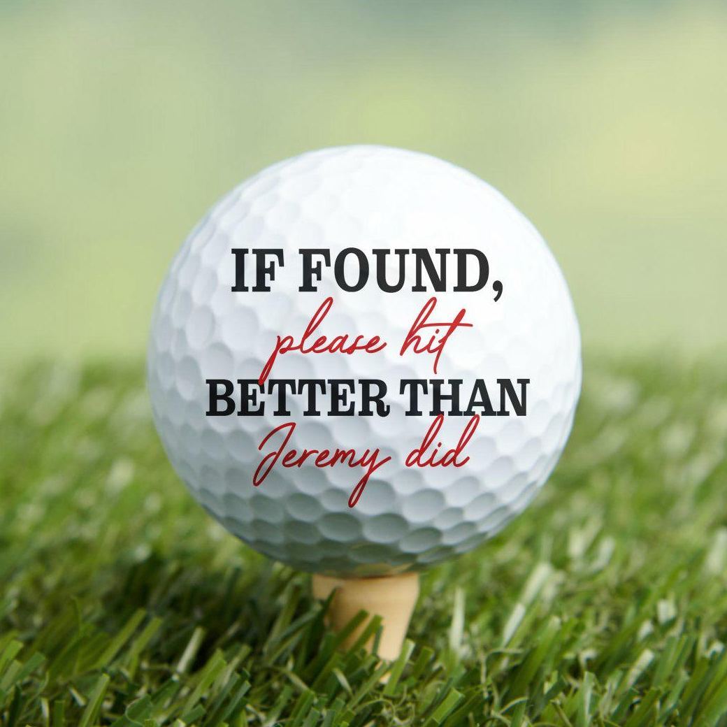Si lo encuentra, presione mejor que el nombre personalizado. Divertido: foto personalizada de la pelota de golf. - mymoonlampes