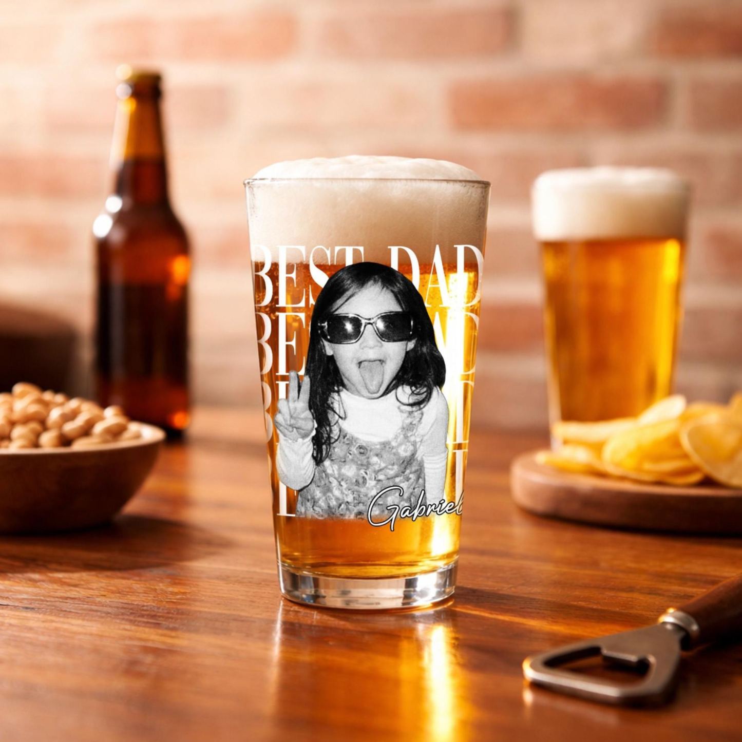 Foto personalizada vaso de cerveza para papá, regalo del día del padre para papá, regalos divertidos para papá con foto de niños, el mejor regalo de papá, regalos para papá, regalo para el esposo - mymoonlampes