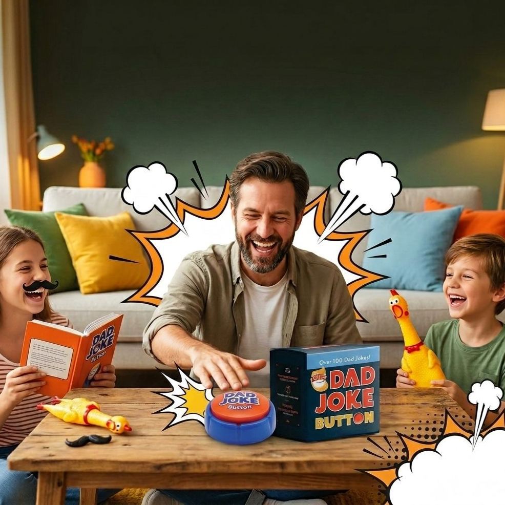 Botón que habla de la broma del papá | Más de 100 chistes cursis de papá, regalo divertido para el día del padre o regalo para papá - mymoonlampes