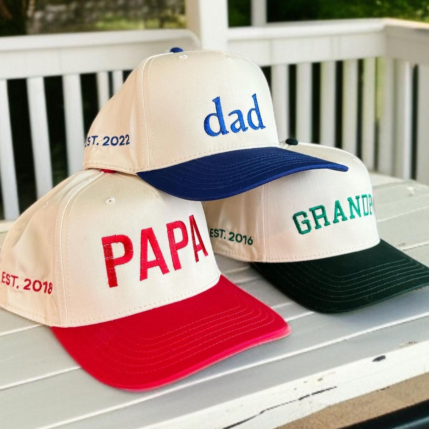 Sombrero de papá personalizado - Gorra bordada personalizada con fecha - Regalo del Día del Padre - Regalo para el marido - Regalos para nuevos papás - Abuelo presente - mymoonlampes