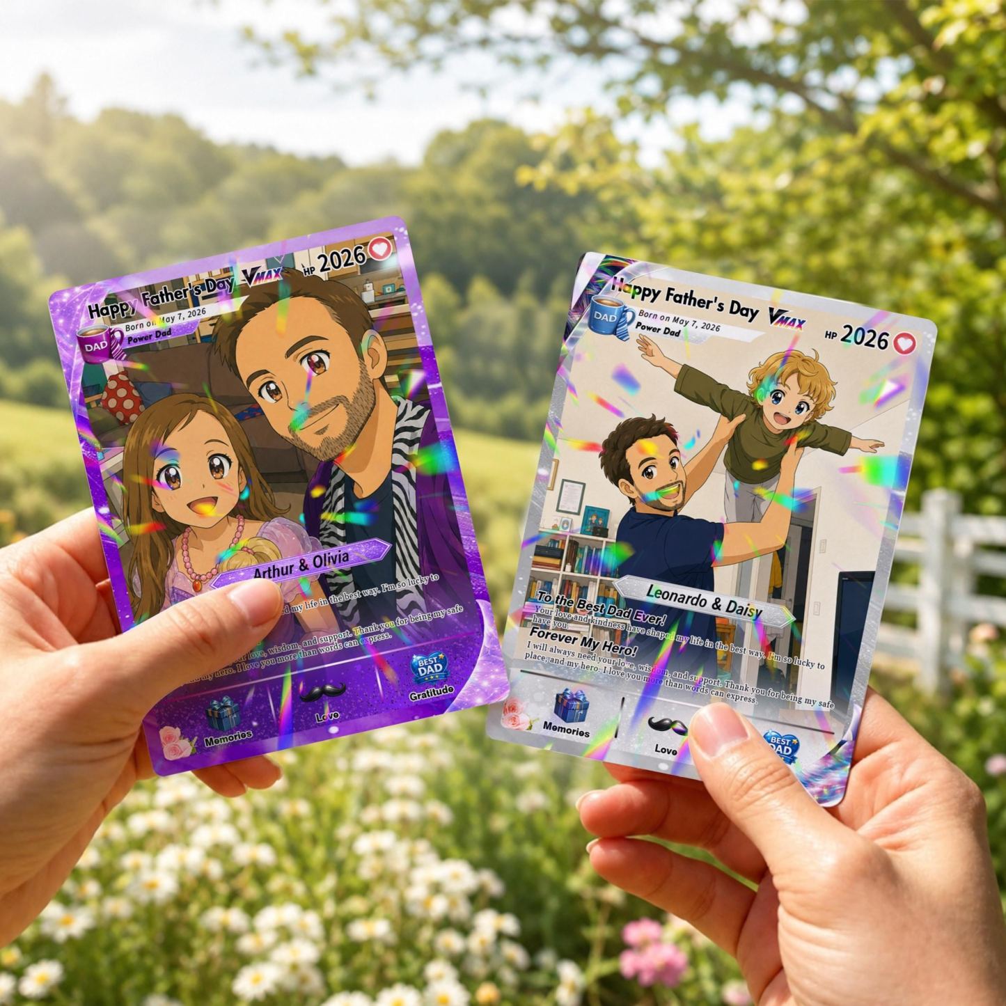 Tarjeta Poke personalizada del Día del Padre, Tarjeta de papá anime Poke personalizada, Regalos de jugador de niños, Regalo para papá, Regalos para fanáticos de Poke - mymoonlampes