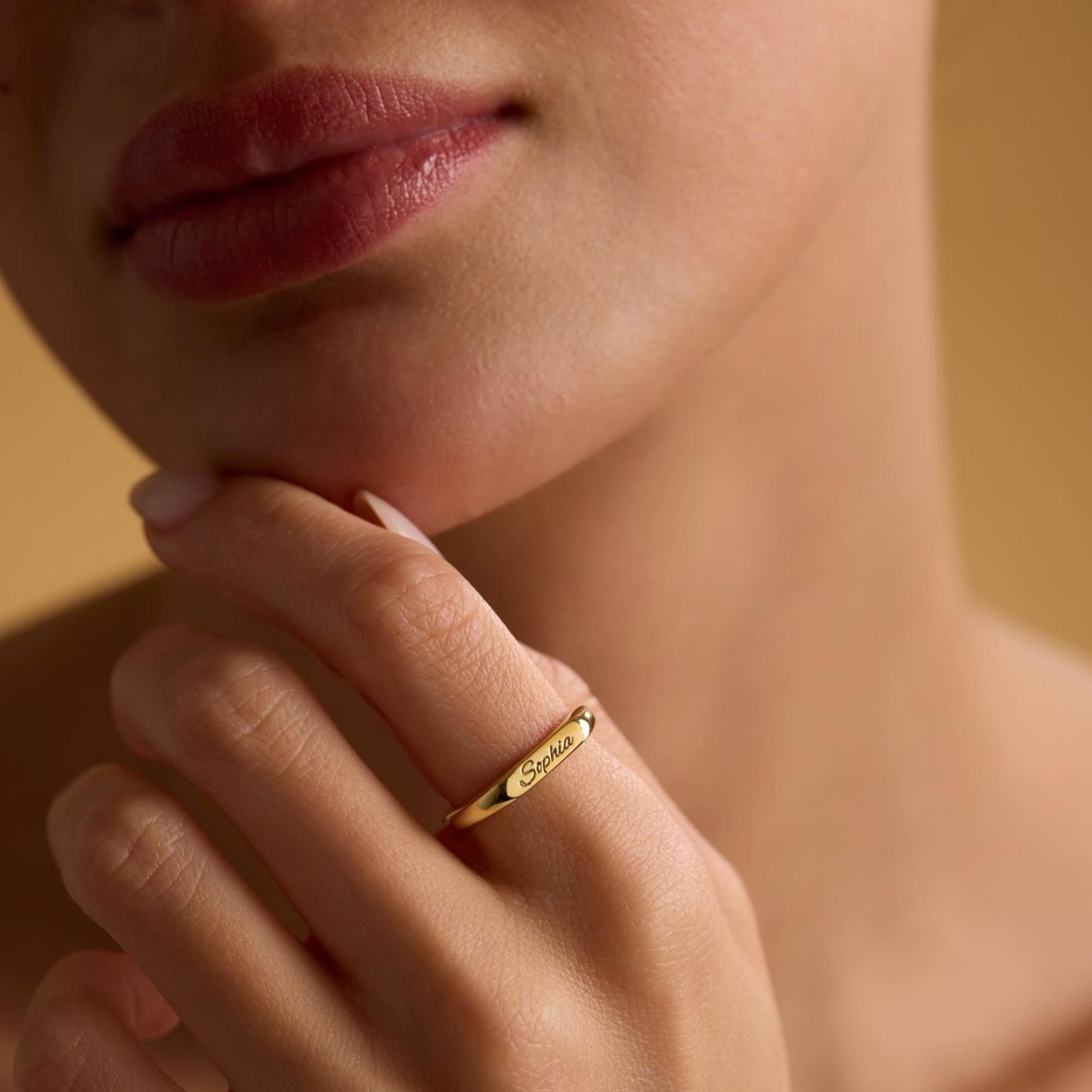 Anillo De Nombre Personalizado, Anillo De Nombre Delicado, Anillo Grabado, Joyería De Nombre, Anillo De Nombre, Anillo Para Mujeres, Regalo Para Ella - mymoonlampes