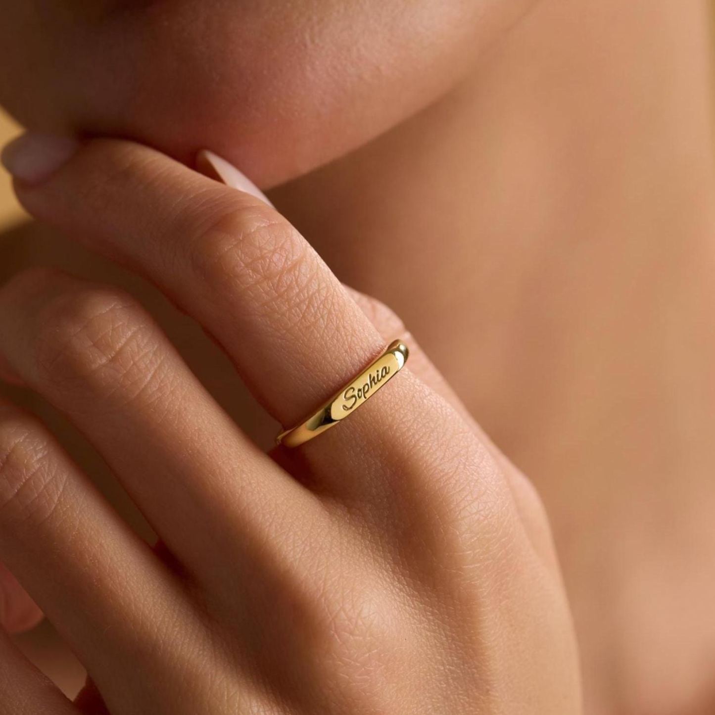Anillo De Nombre Personalizado, Anillo De Nombre Delicado, Anillo Grabado, Joyería De Nombre, Anillo De Nombre, Anillo Para Mujeres, Regalo Para Ella - mymoonlampes