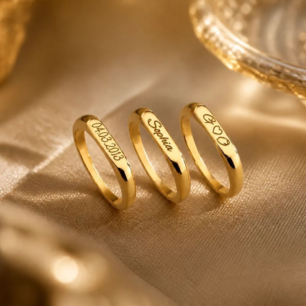 Anillo De Nombre Personalizado, Anillo De Nombre Delicado, Anillo Grabado, Joyería De Nombre, Anillo De Nombre, Anillo Para Mujeres, Regalo Para Ella - mymoonlampes