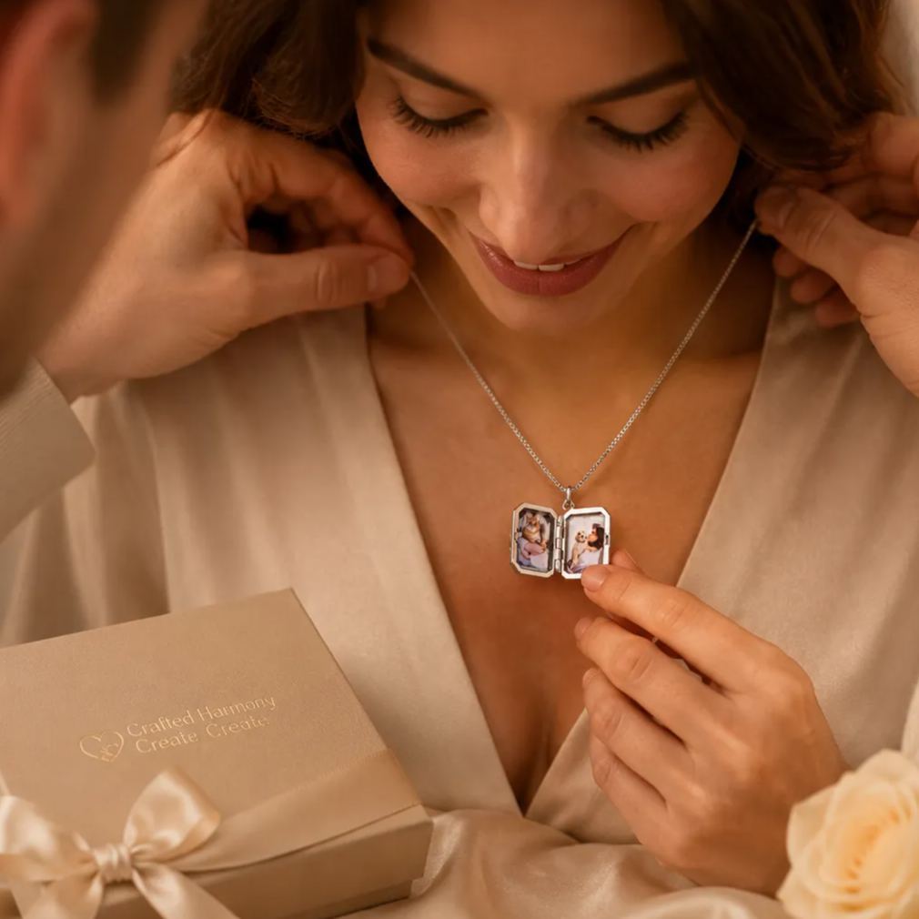 Collar De Medallón Personalizado Con Foto, Collar De Piedra De Nacimiento, Regalo De Dama De Honor, Regalo De Hombre, Joyería Conmemorativa, Regalo De Cumpleaños, Regalo Del Día Del Padre - mymoonlampes
