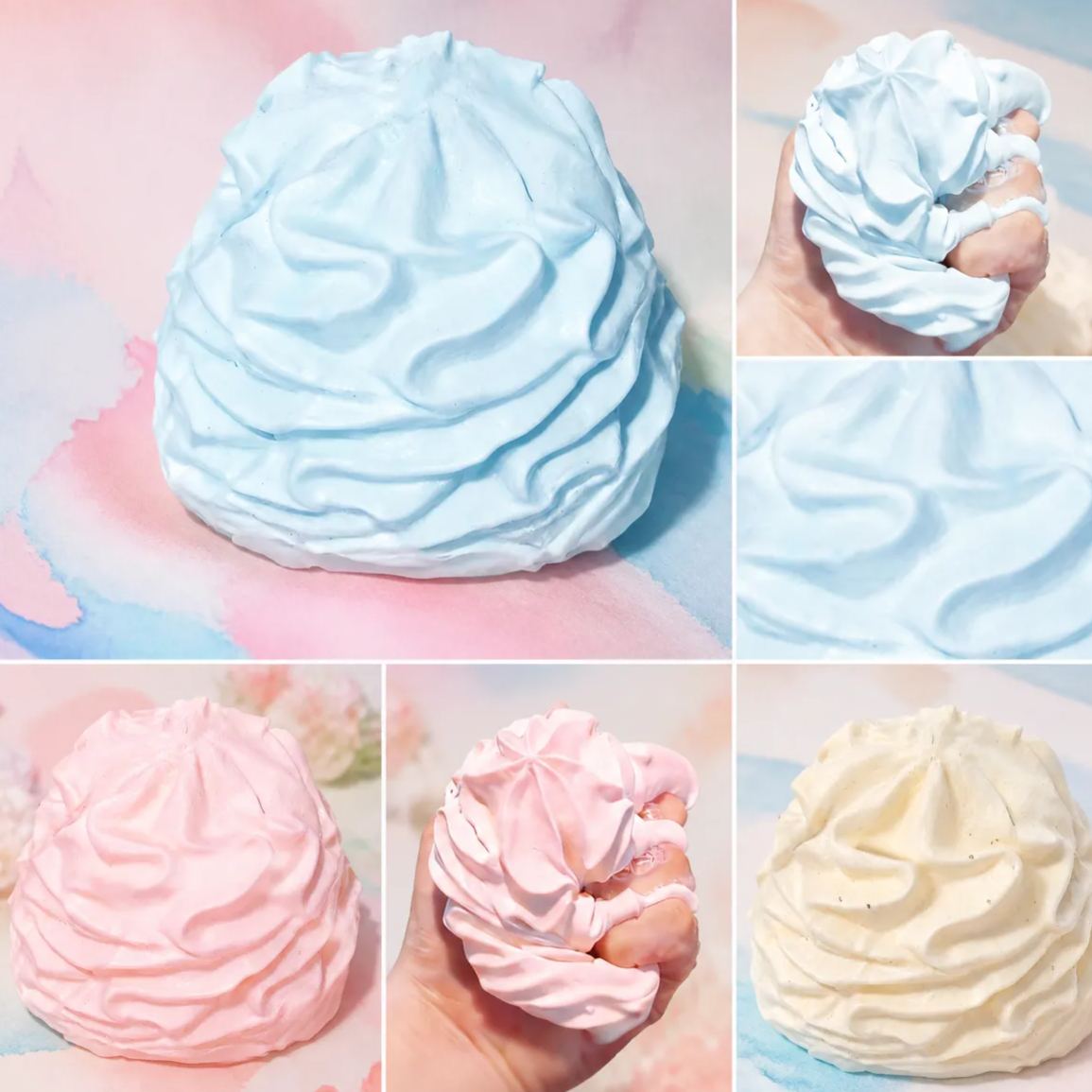 Juguete Blando De Rollo De Crema, Juguete Blando De Pastel De Crecimiento Lento Para Apretar