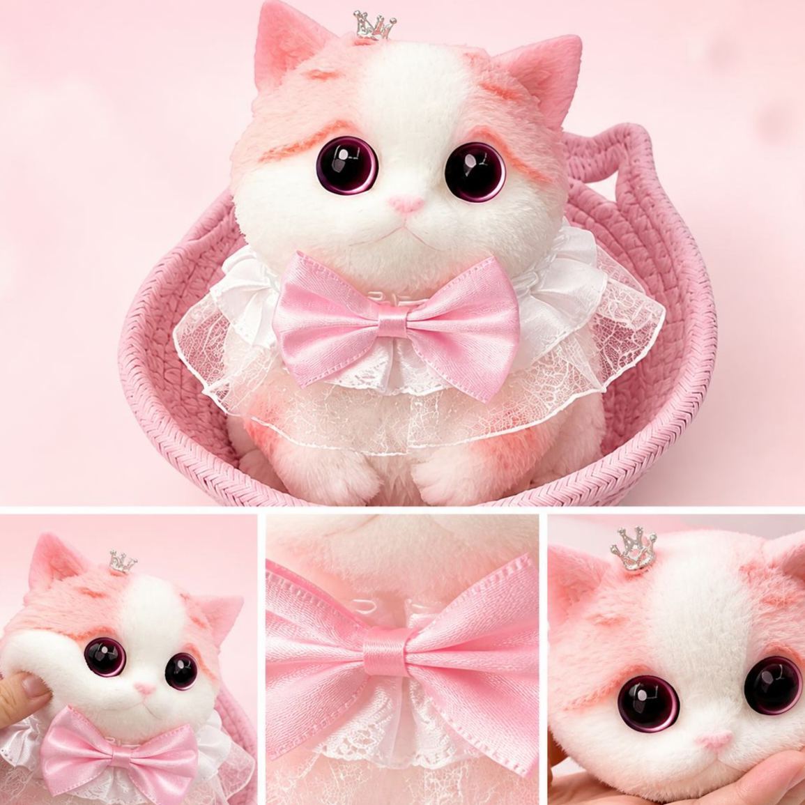 Lindo Juguete Blando De Gato Rosa De Crecimiento Lento Para Aliviar El Estrés, Juguete De Gel Suave, Muñeco De Gato Kawaii, Decoración De Escritorio, Regalo De Cumpleaños Para Niñas Y Amigas. - mymoonlampes