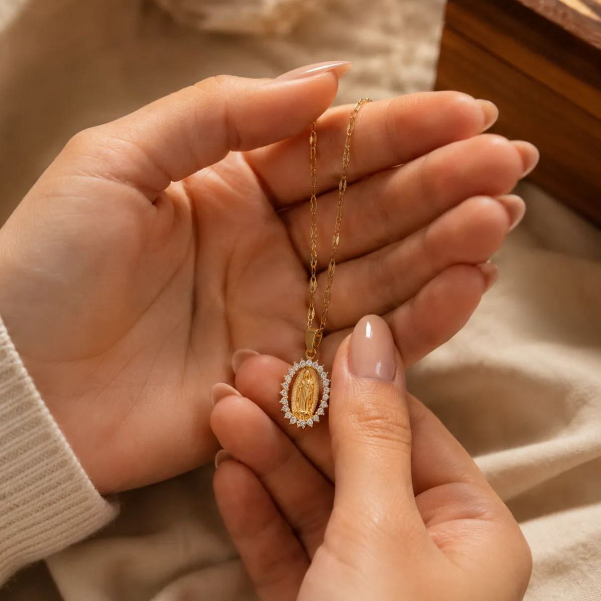 Collar Con Colgante De Fe En Tono Dorado – Regalo De Joyería Religiosa Inspiradora - mymoonlampes