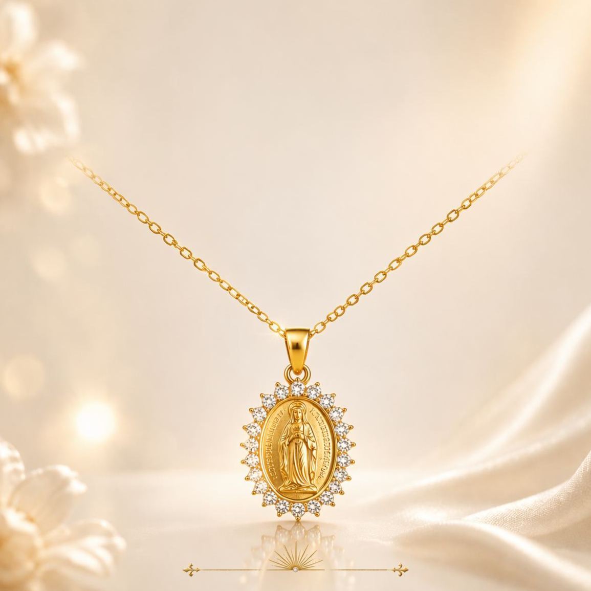 Collar Con Colgante De Fe En Tono Dorado – Regalo De Joyería Religiosa Inspiradora - mymoonlampes