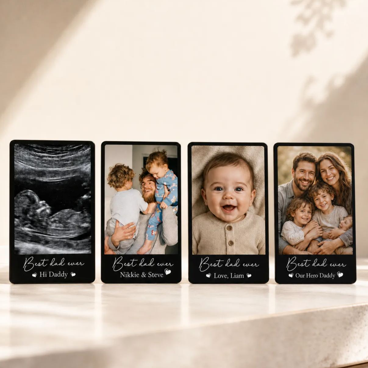 Tarjeta De Billetera Con Foto Para Papá, Regalo Del Día Del Padre, Recuerdo Sentimental Personalizado, Tarjeta De Memoria De Papá