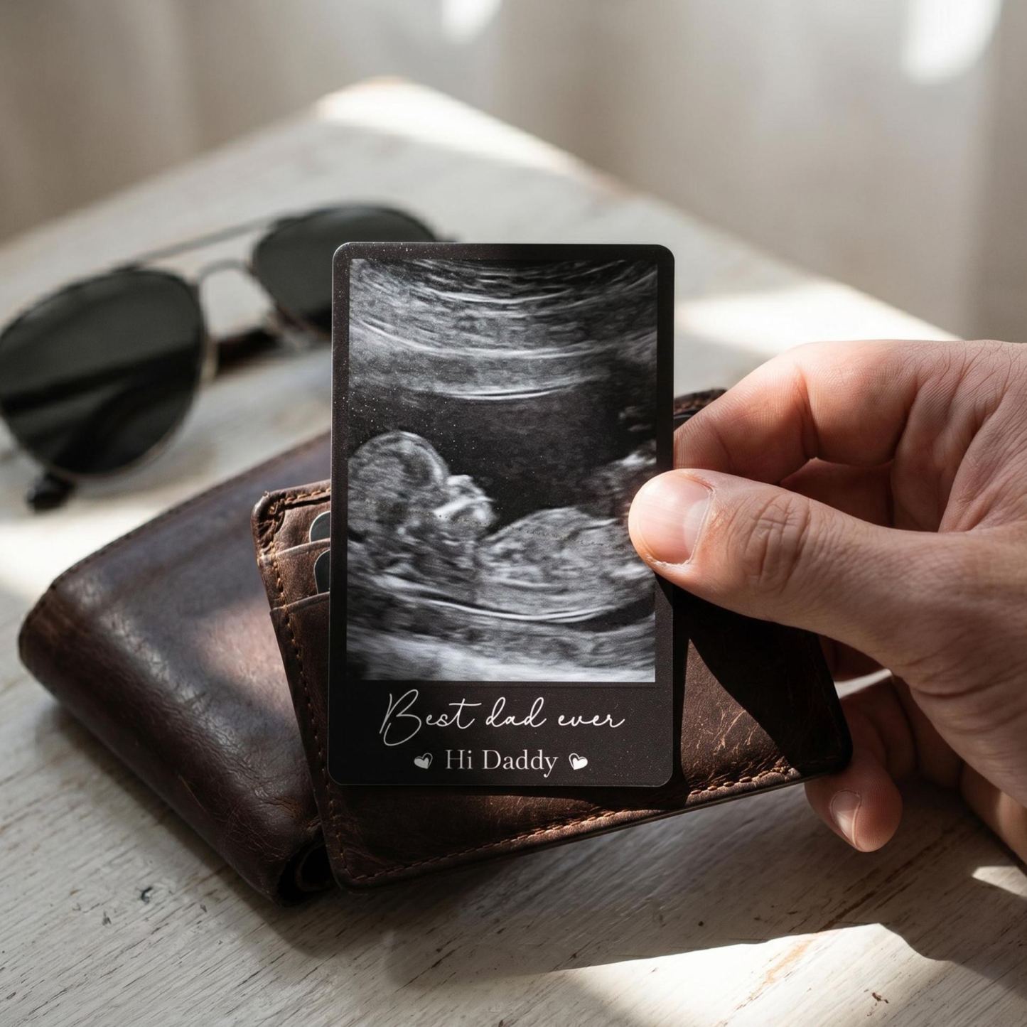 Tarjeta De Billetera Con Foto Para Papá, Regalo Del Día Del Padre, Recuerdo Sentimental Personalizado, Tarjeta De Memoria De Papá - mymoonlampes