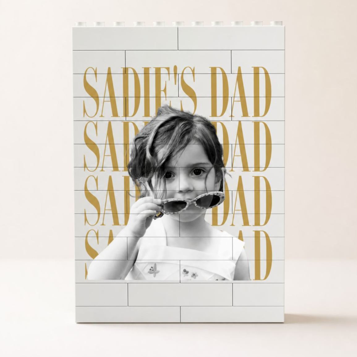 Rompecabezas De Bloques De Construcción Personalizado Para El Escritorio De Papá, Figura De Bloques De Construcción Con Foto Personalizada, Regalo De Los Niños, Decoración Creativa Para El Día Del Padre - mymoonlampes