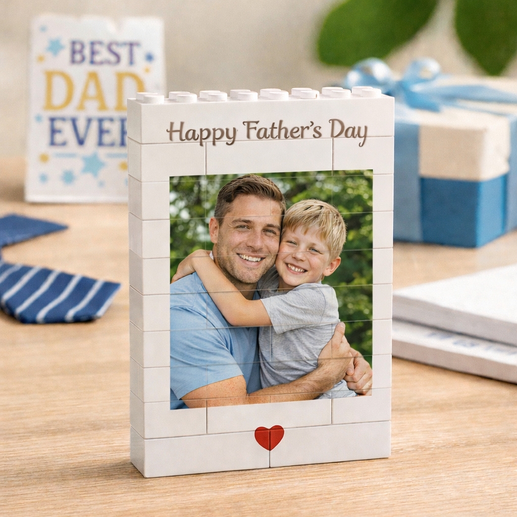 Marco De Rompecabezas De Ladrillos Con Fotos Personalizado: Construye Tu Amor. Un Regalo Romántico Para San Valentín Y Aniversarios.