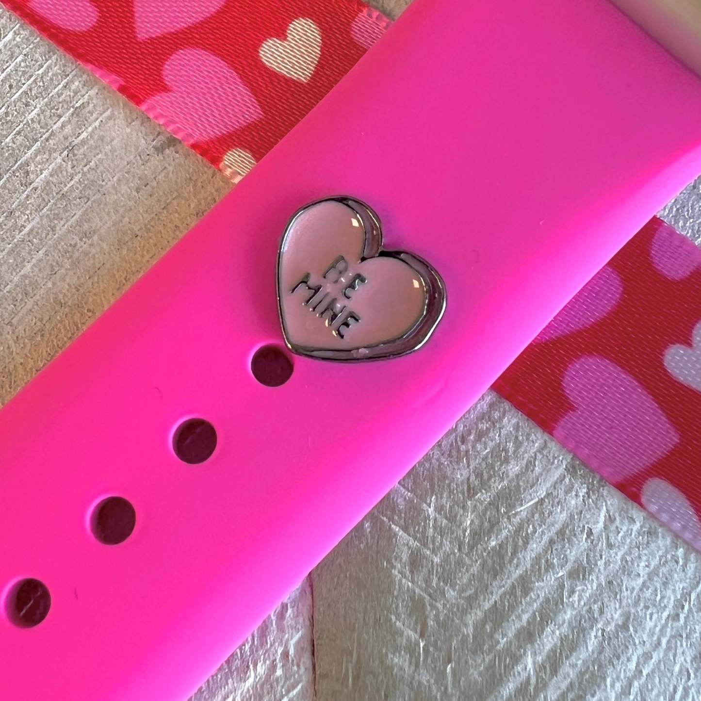 Charms De Reloj De Corazón Personalizados Correa Con Nombre Para Reloj Barra De Reloj Charm Con Nombre - mymoonlampes