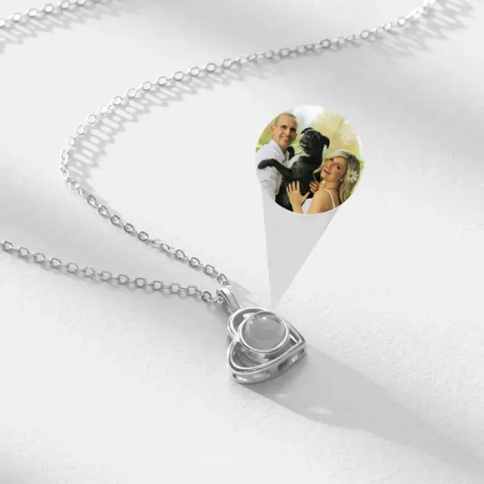 Collar Con Foto De Proyección Personalizado, Regalo De San Valentín Para Ella - mymoonlampes
