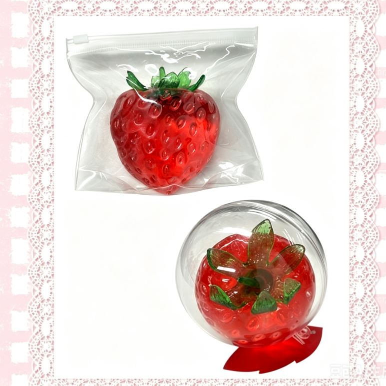 Pelota Antiestrés Grande Con Forma De Fresa, Juguete Antiestrés De Fruta Hecho A Mano, Juguete Sensorial Suave Y Delgado De Piel Fina Para Apretar Lentamente, Suave Y Cremoso Que No Rebota. - mymoonlampes