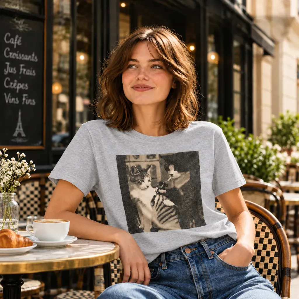 Camiseta Retro Con Meme De Tatuaje De Gato Para Amantes De Las Mascotas: Regalo Divertido Para Navidad, Cumpleaños O Día De Adopción De Gatos - mymoonlampes
