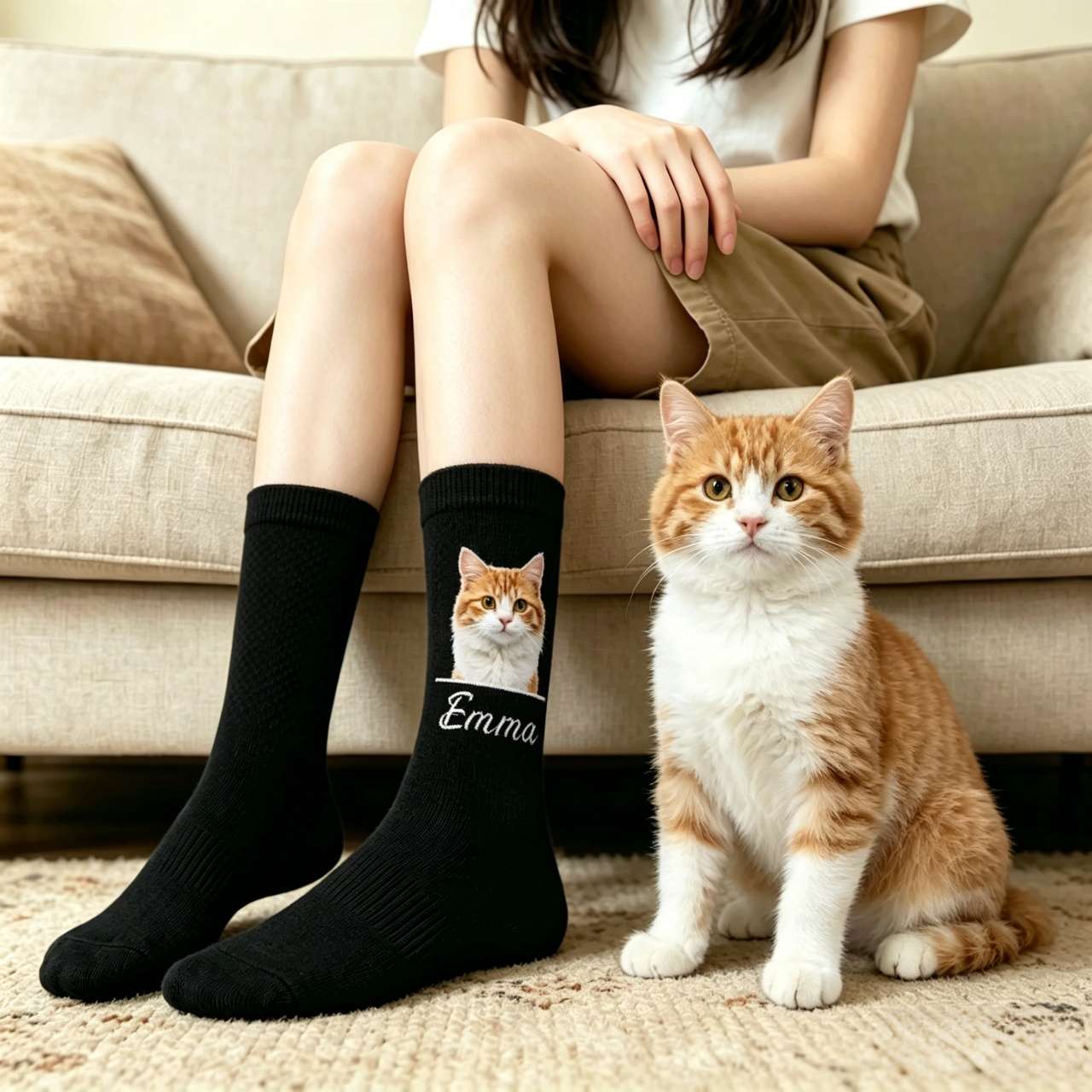 Chaussettes Personnalisées Avec Photo D'animal De Compagnie, Chaussettes Personnalisées Pour Animaux, Chaussettes Personnalisées Pour Chiens, Cadeaux Pour La Fête Des Mères, Cadeaux Pour Papas De Chat/chien, Chaussettes Avec Visage De Chien, Cadeau Pour Amoureux Des Animaux - MaPhotochaussetteFr
