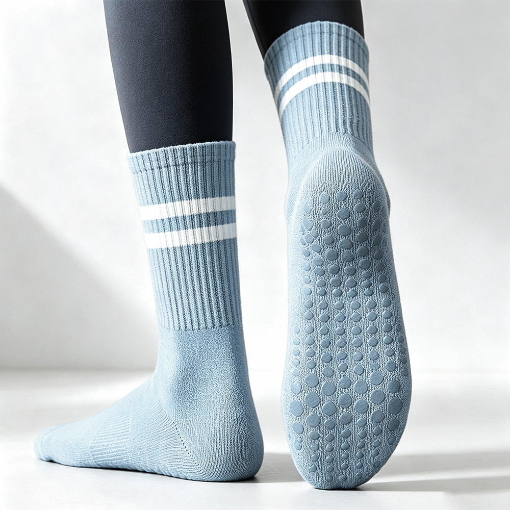 Chaussettes De Yoga Pilates Antidérapantes Mi-mollet Pour Femmes, Pour Leggings Requin - MaPhotochaussetteFr