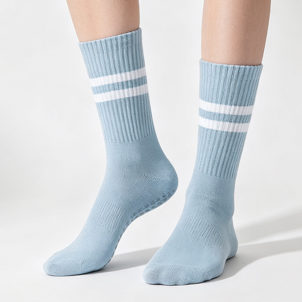 Chaussettes De Yoga Pilates Antidérapantes Mi-mollet Pour Femmes, Pour Leggings Requin - MaPhotochaussetteFr
