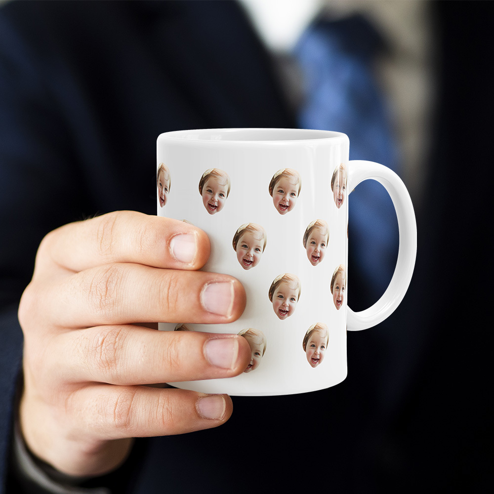 Tasse Avec Visage - Tasse Avec Visage De Bébé - Tasse Avec Visage De Votre Chien - Tasse Avec Visage De Votre Mari - Cadeau Pour La Fête Des Pères - Idées Cadeaux Amusantes - MaPhotochaussetteFr
