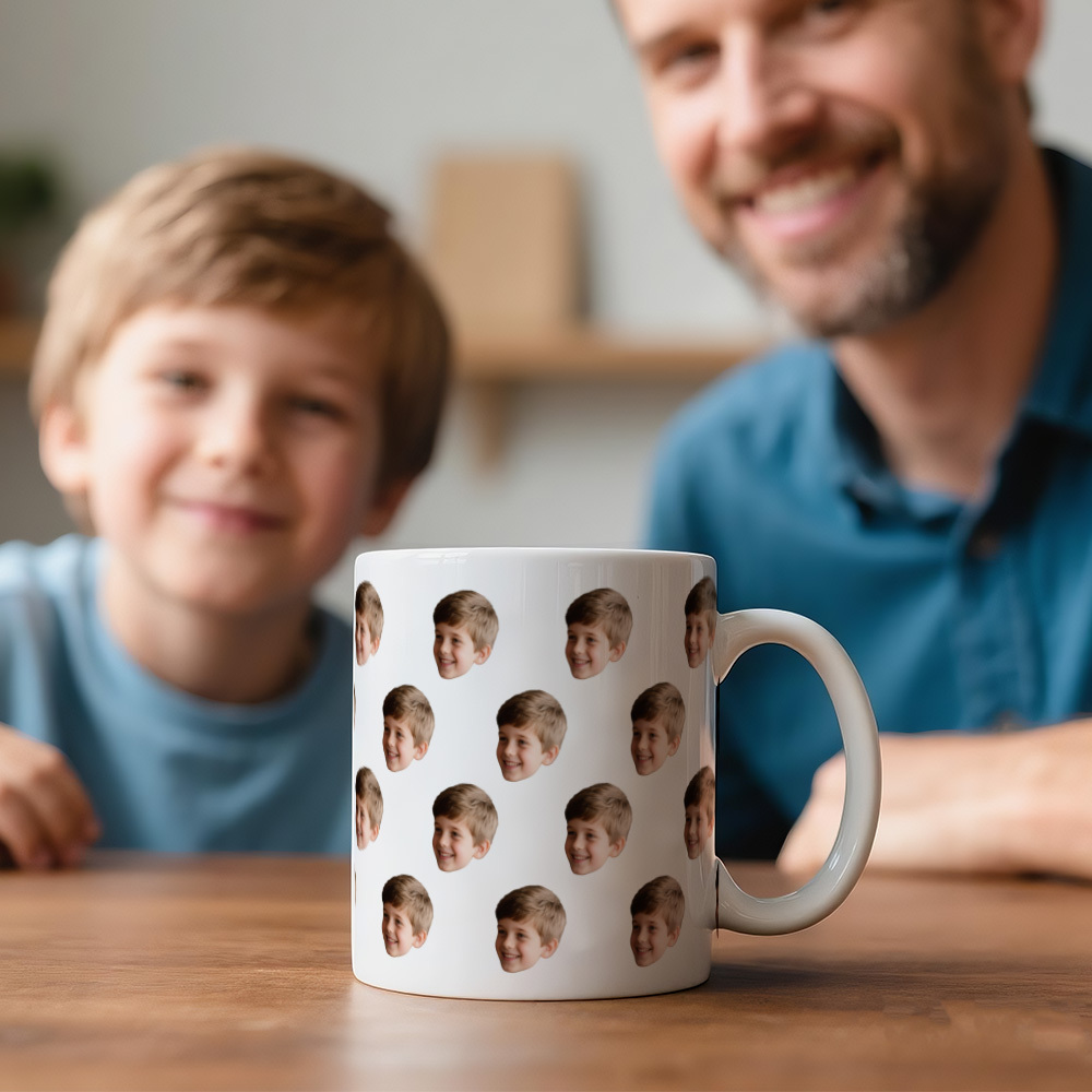Tasse Avec Visage - Tasse Avec Visage De Bébé - Tasse Avec Visage De Votre Chien - Tasse Avec Visage De Votre Mari - Cadeau Pour La Fête Des Pères - Idées Cadeaux Amusantes - MaPhotochaussetteFr
