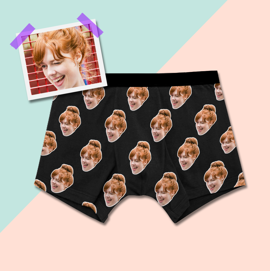 Caleçon Personnalisé en Photo 1 Visage Sous-vêtements-Homme