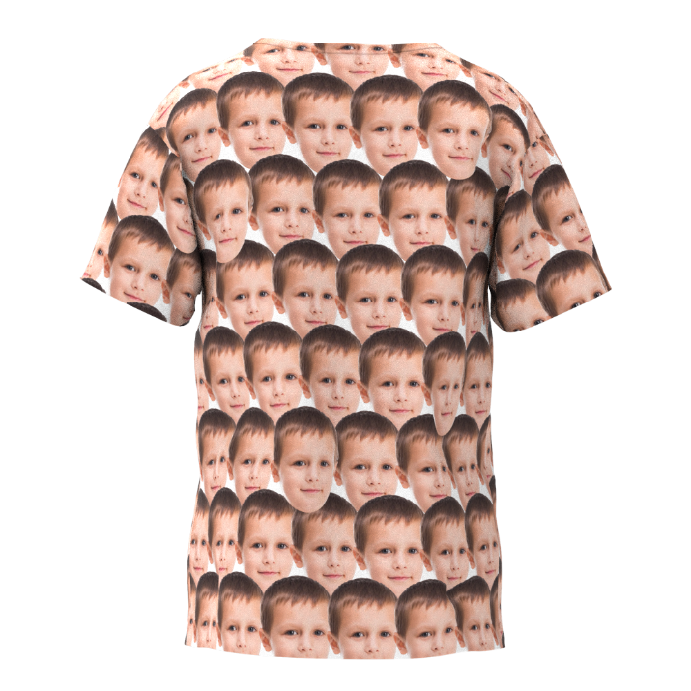 Custom Faces Mash Kid Funny All Over Print T-shirt - My Photo Socks