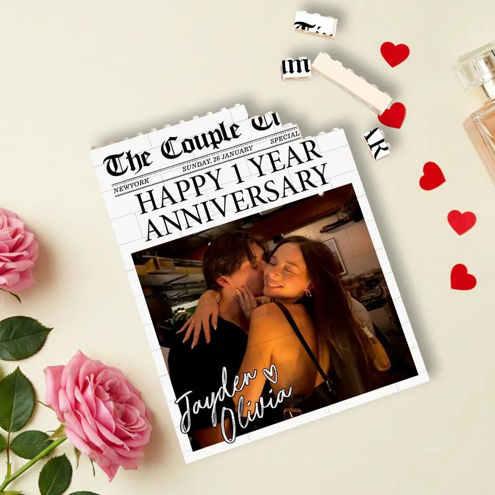 Cadre Photo Personnalisé En Briques – Construisez Votre Amour, Un Cadeau Romantique Pour La Saint-valentin Et Les Anniversaires - MaPhotochaussetteFr