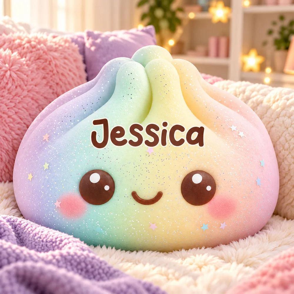 Oreiller Personnalisé En Forme D’arc-en-ciel, Personnage Souriant Mignon Embrassé Par Un Enfant, Cadeau Unique Pour Les Enfants - MaPhotochaussetteFr