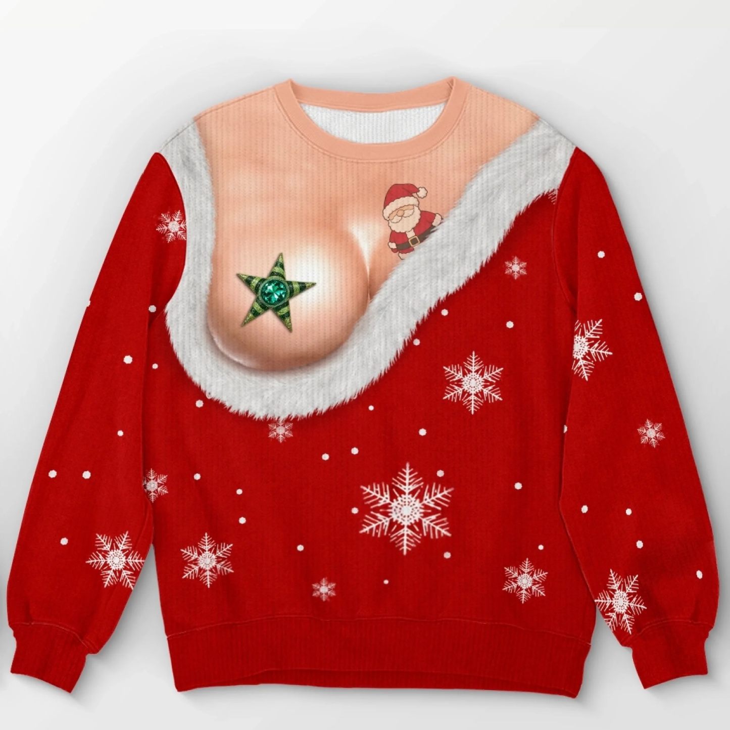 Sweat-shirt Laid Et Drôle Personnalisé – Cadeaux D'anniversaire De Noël Personnalisés Pour Femme, Fille, Meilleures Amies, Sœurs, Petite-fille, Grand-mère, Maman, Vous-même – Le Favori Glamour Du Père Noël - MaPhotochaussetteFr