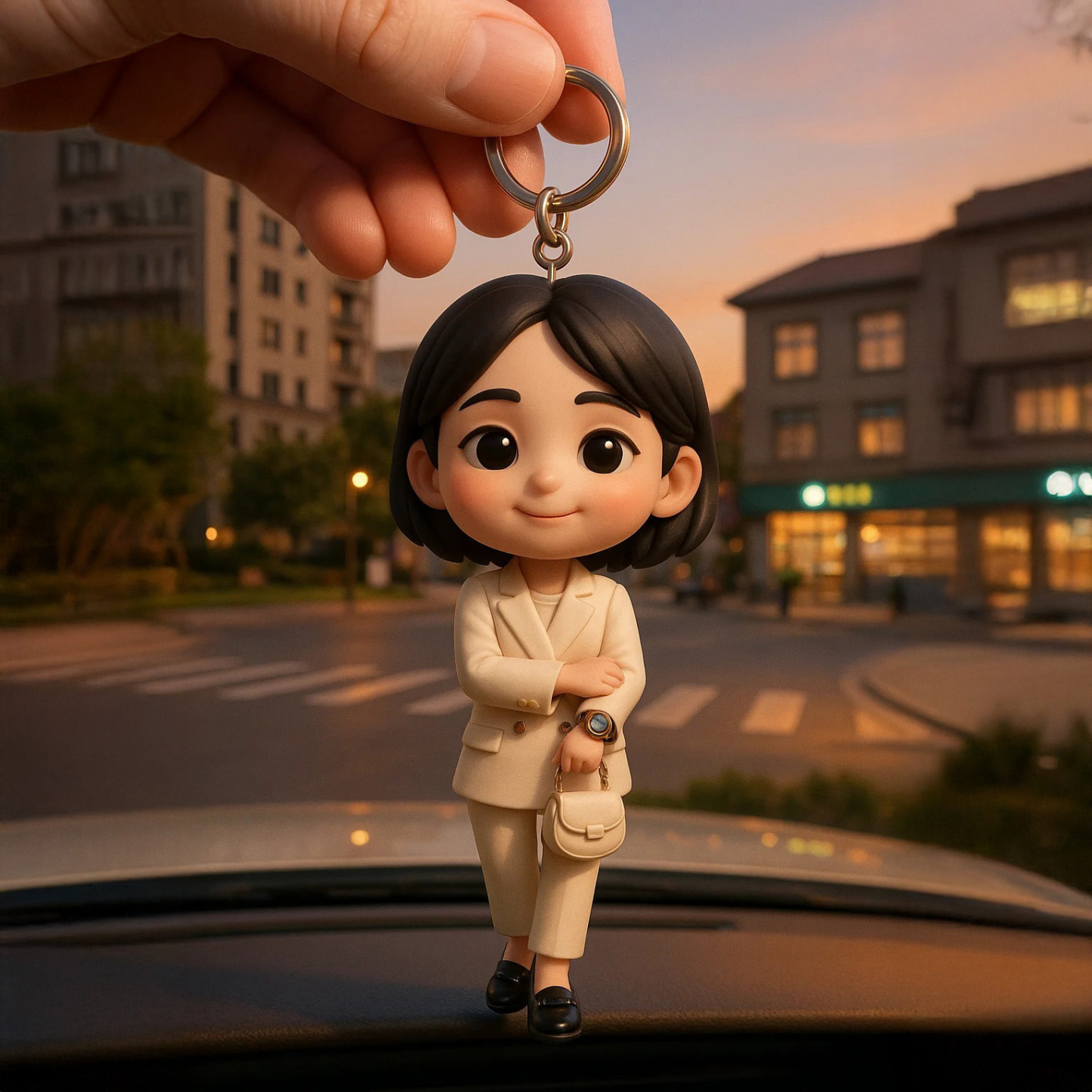 Porte-clés 3d Personnalisé À Partir De Votre Photo Idée Cadeau Mini Poupée Personnalisée - MaPhotochaussetteFr