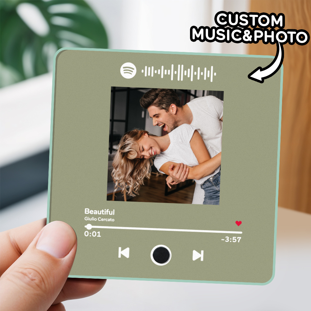 Album Photo Personnalisé Aimant De Réfrigérateur Musique Autocollant Photo Mural Mouvement Musical Pouvant Être Joué Sans Téléphone Portable Musique Fridge Magnet Pro - MaPhotochaussetteFr