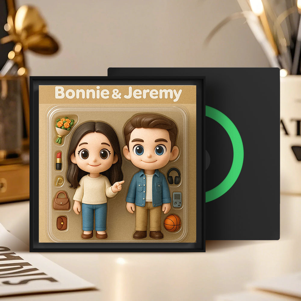 Figurine 3d Personnalisée Avec Photo Et Musique, Aimants De Réfrigérateur Personnalisables, Pouvant Jouer Des Chansons, Cadeau Pour Couple