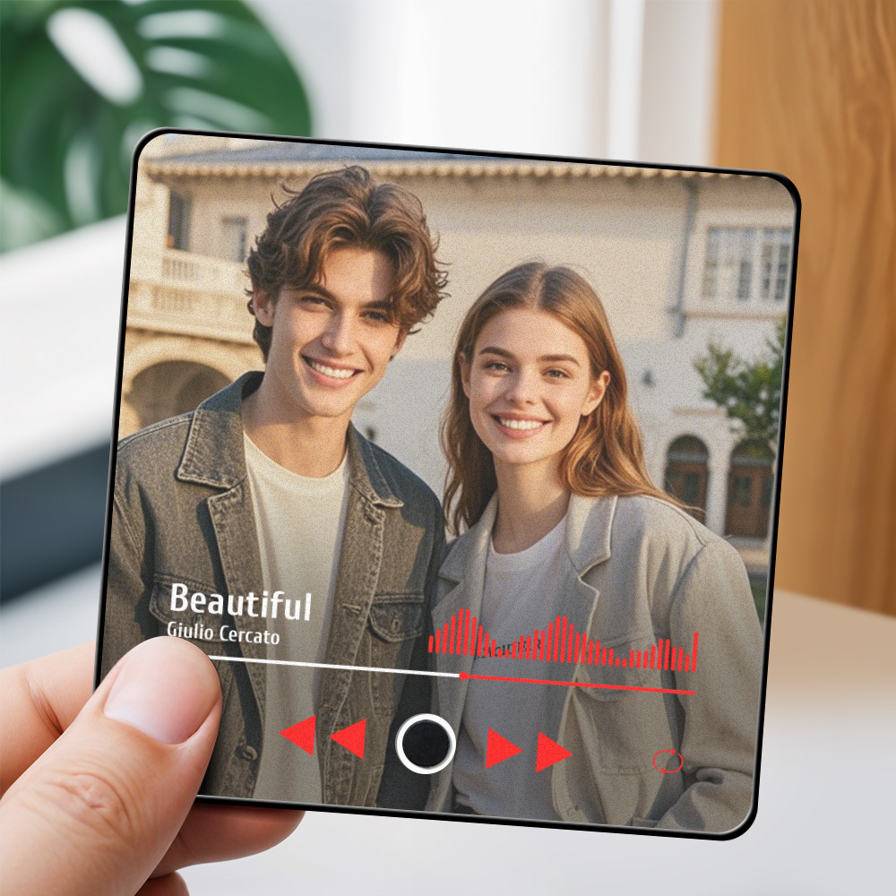 Album Photo Personnalisé Pour Couple, Aimant Pour Réfrigérateur, Musique Pouvant Être Jouée Sans Téléphone Portable. Aimant Pour Réfrigérateur Musical - MaPhotochaussetteFr