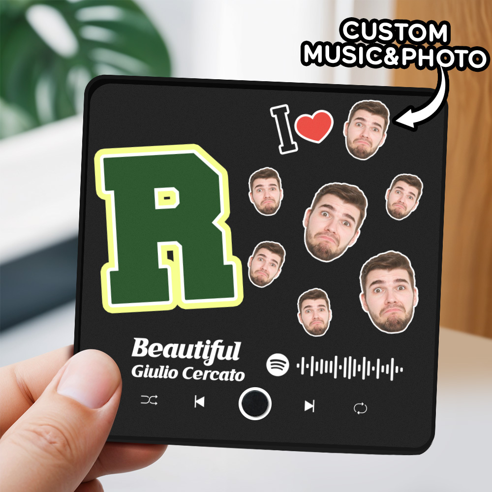 Aimant De Réfrigérateur Personnalisé Avec Musique Pour Téléphone, Photo De Noël, Aimant De Réfrigérateur, Cadeau Amusant Pour Noël - MaPhotochaussetteFr