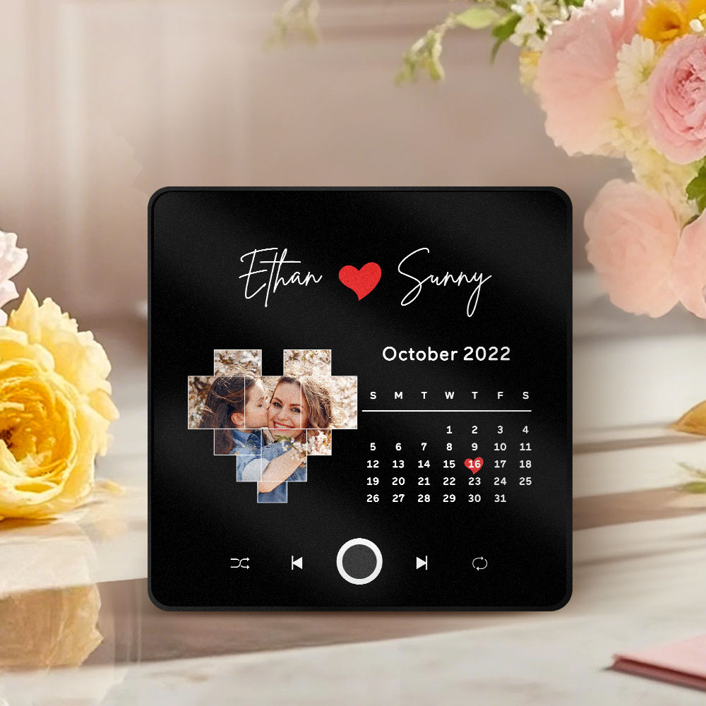 Album Photo Personnalisé Pour Maman, Aimant Pour Réfrigérateur, Autocollant Mural Musical, Mouvement Musical Pouvant Être Joué Sans Téléphone Portable, Aimant Musical Pour Réfrigérateur Pro - MaPhotochaussetteFr