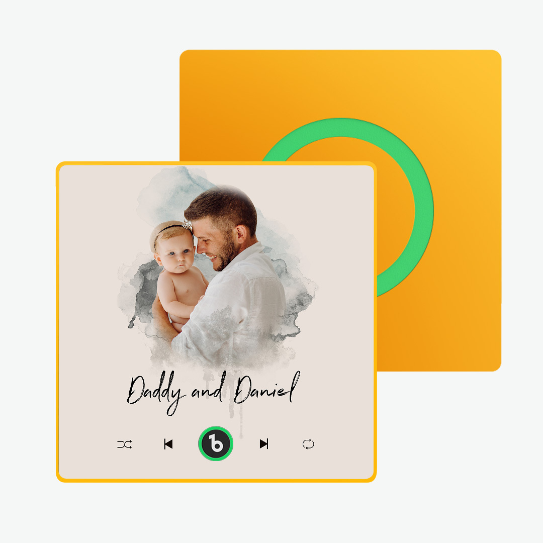 Aimant De Réfrigérateur De Musique Violet Améthyste Personnalisé, Nouveau Autocollant Photo Mural De Musique Amélioré 4.0 Qui Joue De La Musique Sans Téléphone Portable, Plusieurs Styles, Cadeaux De Couple - MaPhotochaussetteFr