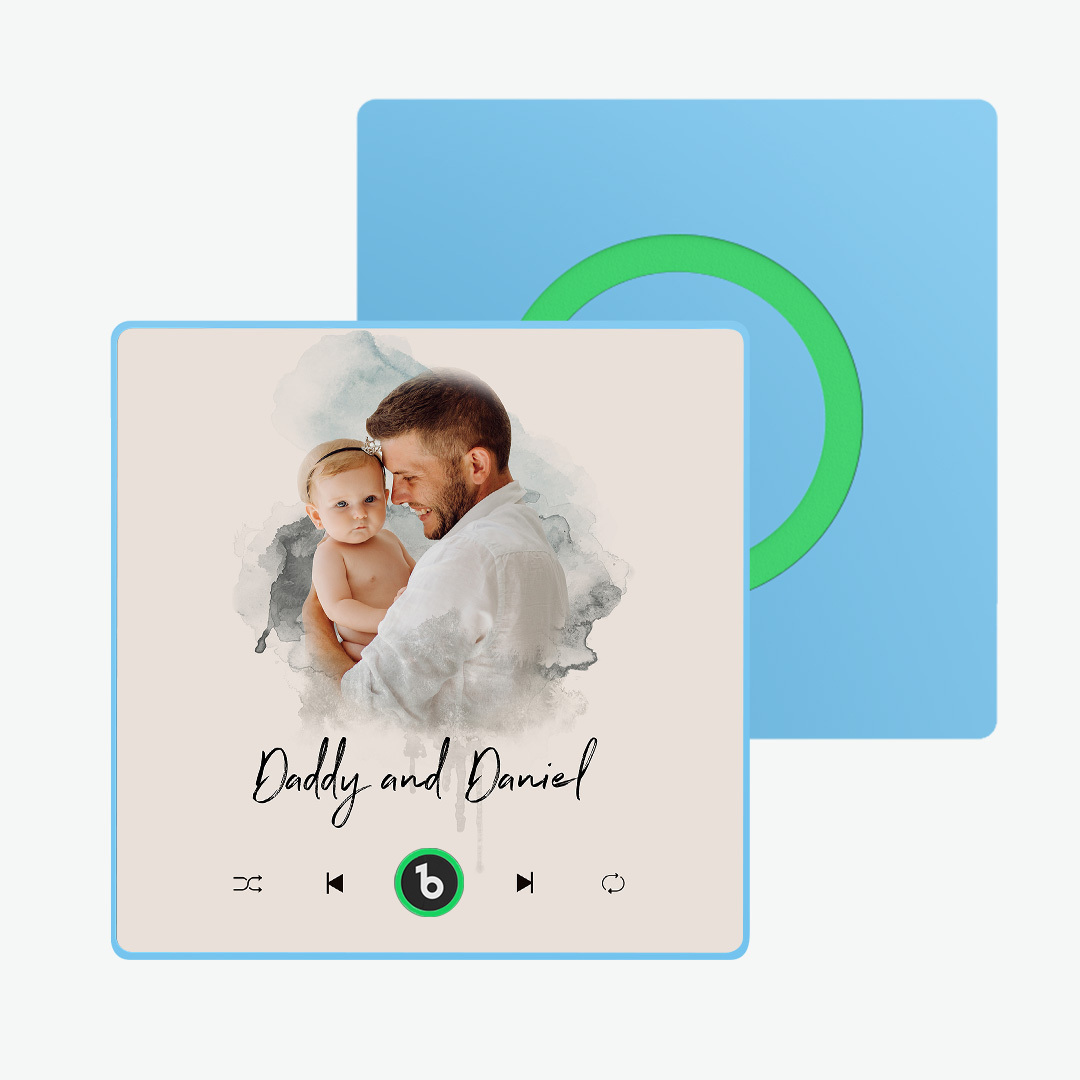 Aimant De Réfrigérateur De Musique Violet Améthyste Personnalisé, Nouveau Autocollant Photo Mural De Musique Amélioré 4.0 Qui Joue De La Musique Sans Téléphone Portable, Plusieurs Styles, Cadeaux De Couple - MaPhotochaussetteFr