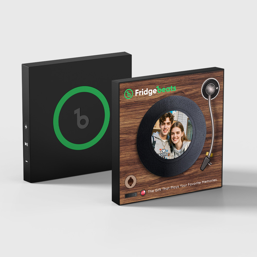 L'aimant De Réfrigérateur Personnalisé Avec Musique Et Photo Peut Personnaliser 1 À 6 Vinyles Et Chansons