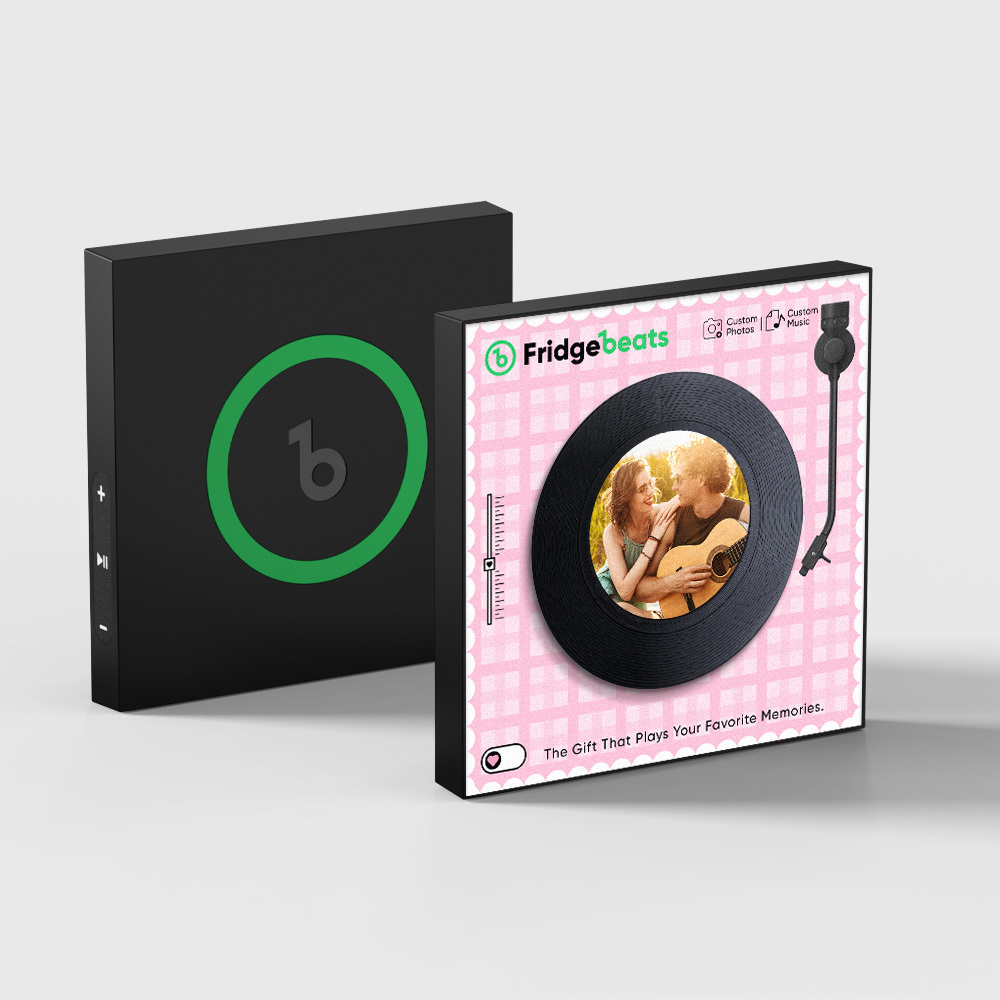 L'aimant De Réfrigérateur Personnalisé Avec Musique Et Photo Peut Personnaliser 1 À 6 Vinyles Et Chansons