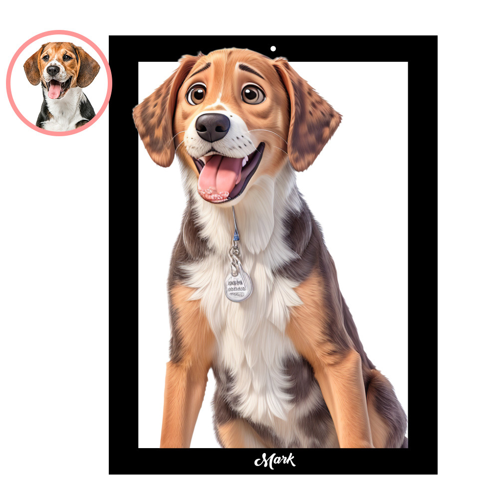 Panneau En Bois Photo 3d Personnalisé De Style Dessin Animé - MaPhotochaussetteFr