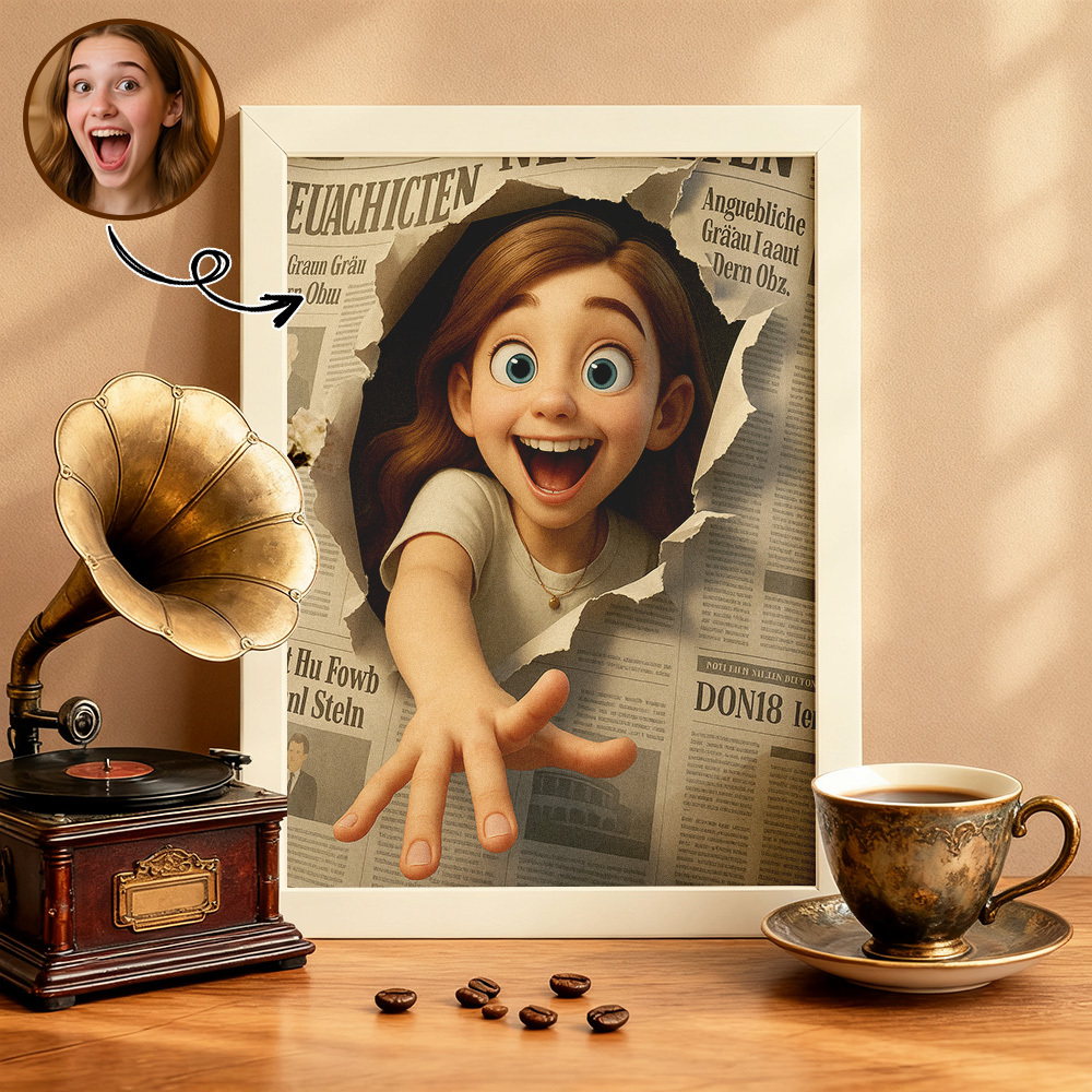 Figurine De Portrait De Dessin Animé Personnalisée, Vraie Personne, Décoration De Style Bande Dessinée, Cadeau Pour La Maison, Ornement Mural Personnalisé, Cadeau Pour La Maison - MaPhotochaussetteFr