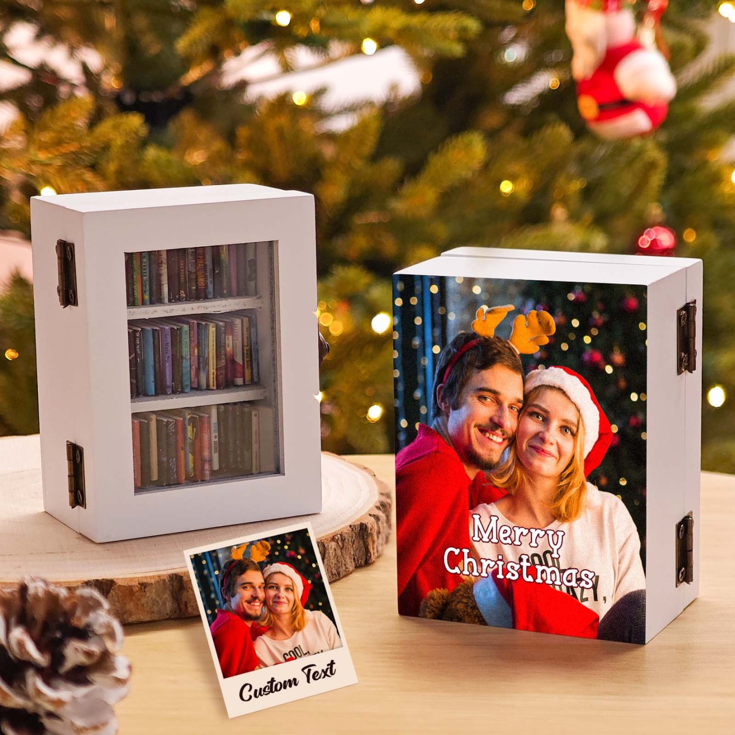 Bibliothèque De Poche Personnalisée Anti-anxiété, Mini Bibliothèque, Paysage Miniature, Cadeau Pour Amoureux Des Livres, Décoration De Bureau