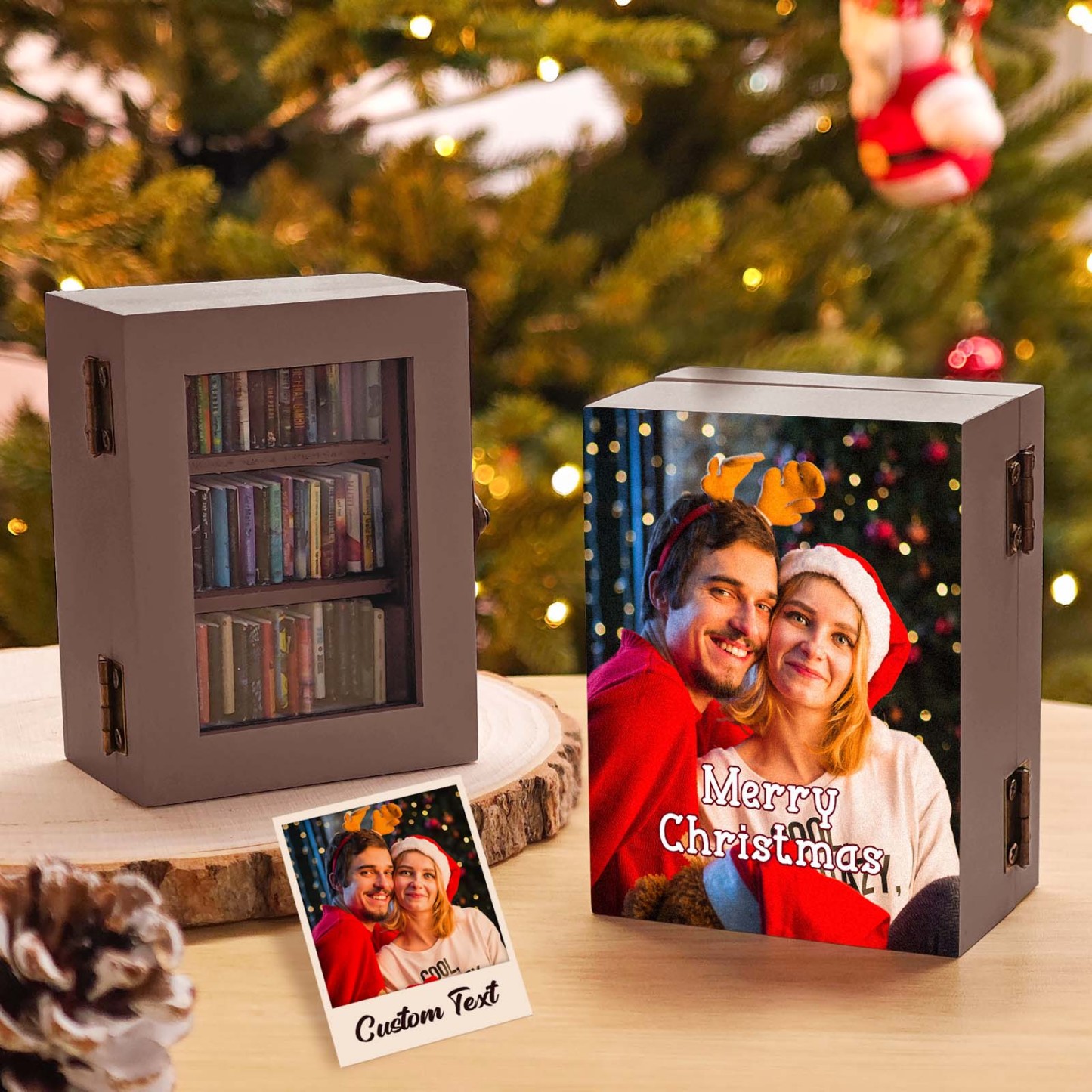 Bibliothèque De Poche Personnalisée Anti-anxiété, Mini Bibliothèque, Paysage Miniature, Cadeau Pour Amoureux Des Livres, Décoration De Bureau