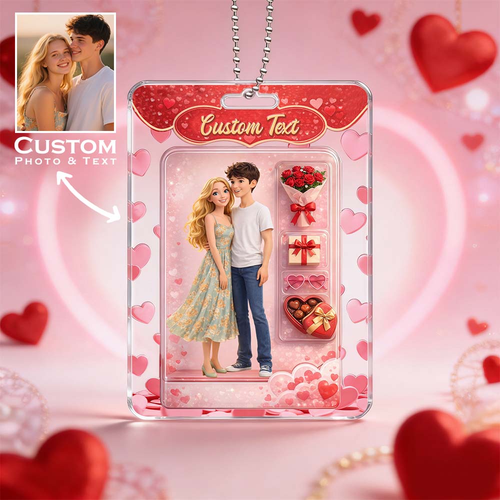 Cadeaux Personnalisés Pour La Saint-valentin : Cintre De Voiture En Acrylique Personnalisé, Emballage Cadeau Artistique Pour L'être Aimé, Impression 2d, Design Plat