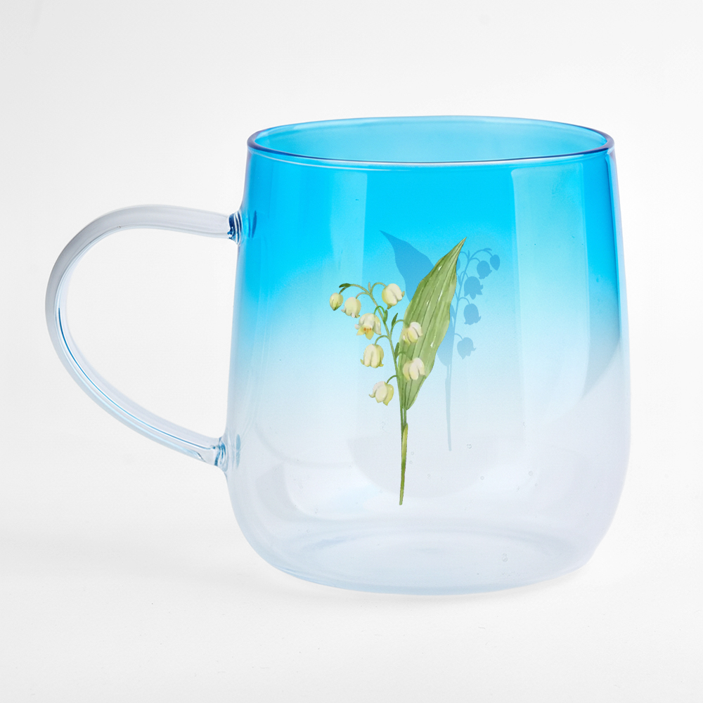 Tasse En Verre Dégradé Rose Personnalisée « Tu Es La Plus Belle Fleur » - MaPhotochaussetteFr