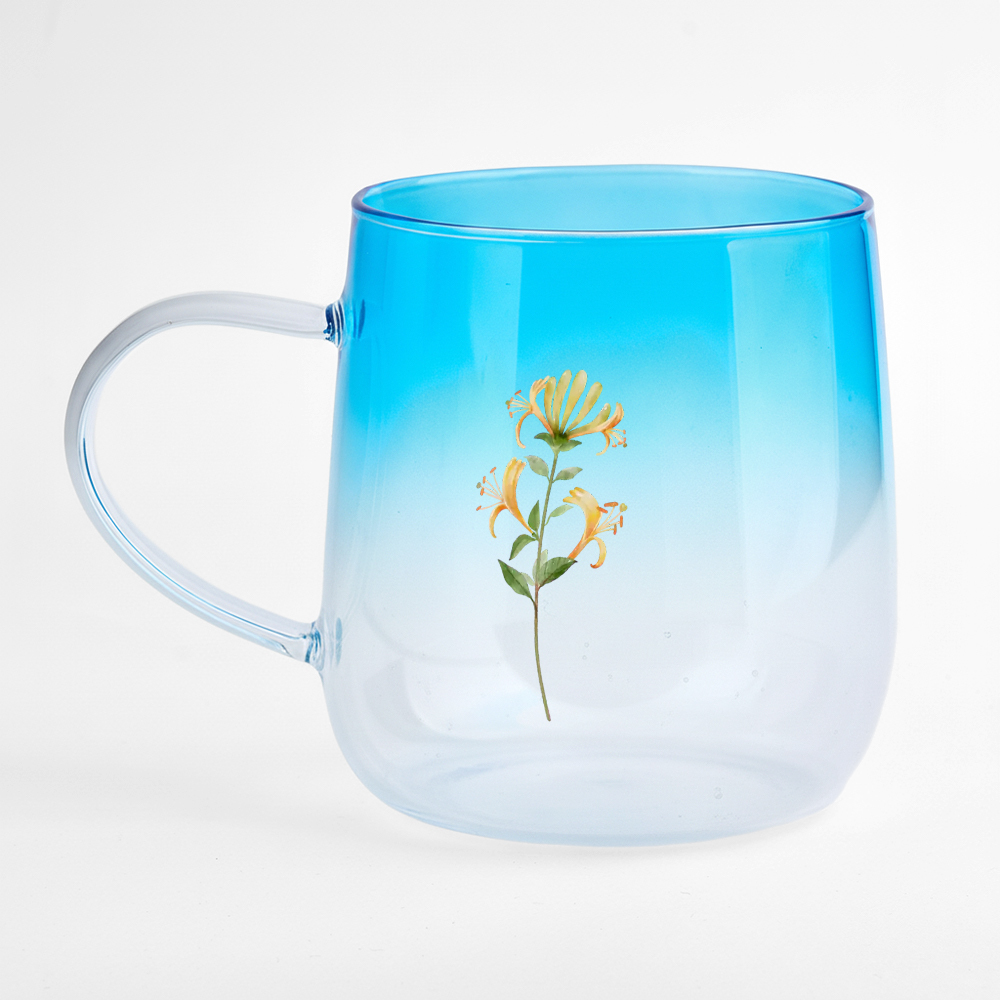 Tasse En Verre Dégradé Rose Personnalisée « Tu Es La Plus Belle Fleur » - MaPhotochaussetteFr