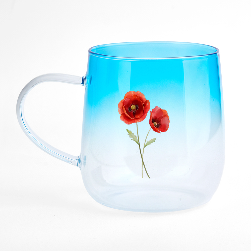 Tasse En Verre Dégradé Rose Personnalisée « Tu Es La Plus Belle Fleur » - MaPhotochaussetteFr